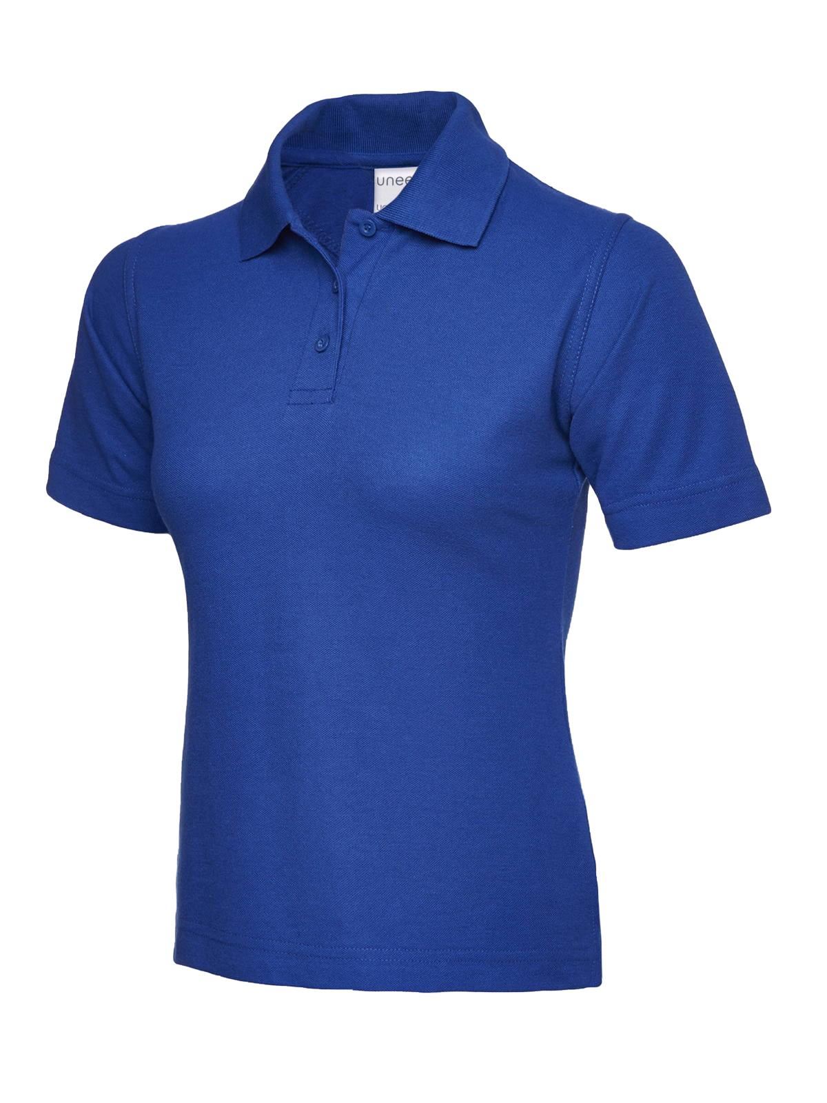 Uneek Unisex Ultra Cotton Polo Shirt, Royal, Size S