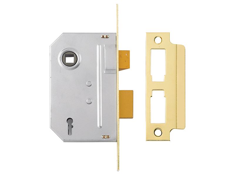 Yale PM246 2 Lever Mortice Sashlock, Polished Brass, 80mm