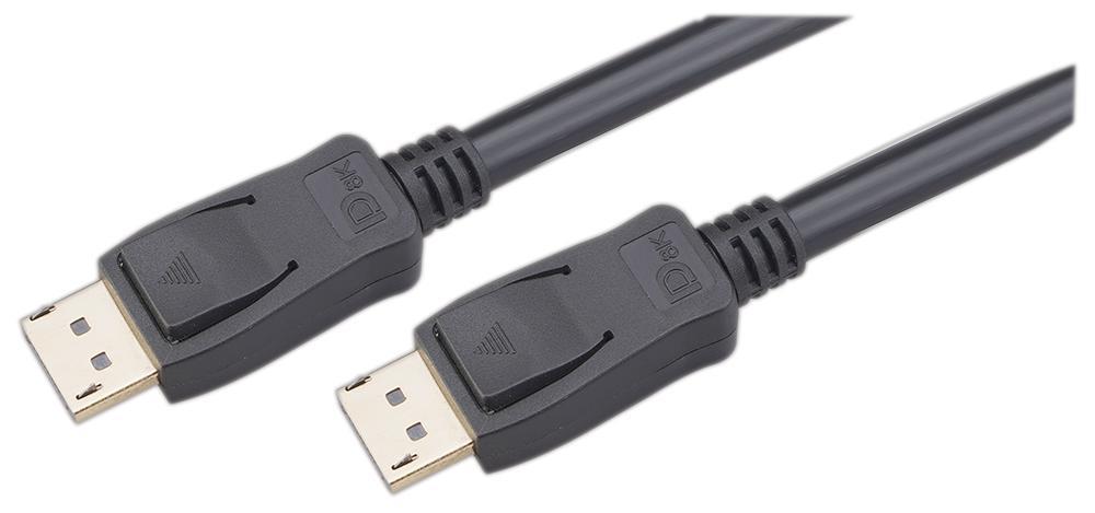 AKASA - Cábla DisplayPort 1.4 UHD 8K 60Hz, 5m, Dubh