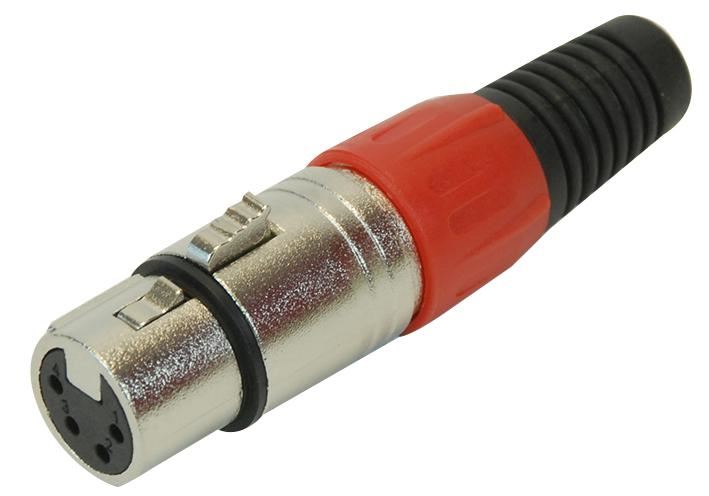 Pro Signal Κόκκινο 4-Pole XLR Socket με Strain Relief