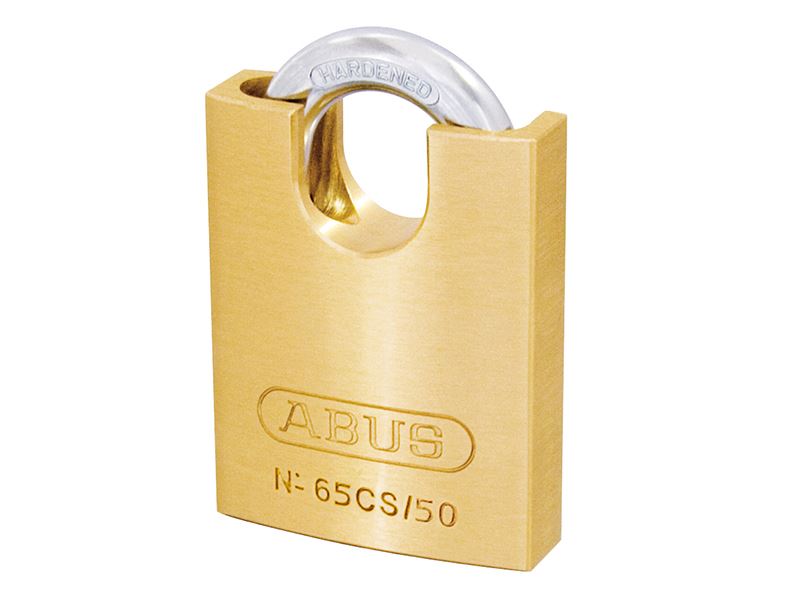 ABUS 65CS/50mm Brass Padlock, Closed Shackle, Security Level 5
