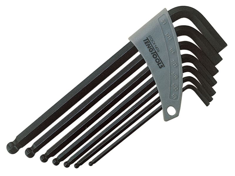 Teng Imperial Ball Point Hex Key Set, 7-Piece (1/8-3/8in)