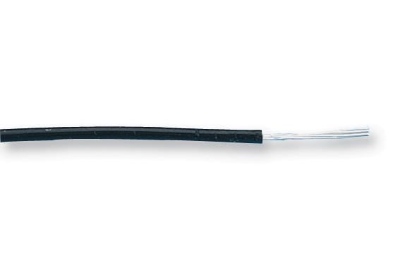BRAND REX Cable PTFE 1/0,40mm Tipo A, 26 AWG, Negro, 25m