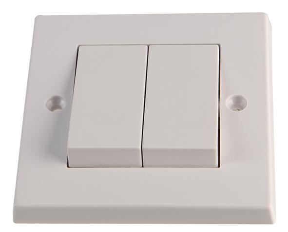 VOLEX ACCESSORIES - Διακόπτης Ευρεία Πλάκα 2 Θέσεων 2 Κατευθύνσεων, 10AX, Λευκό
