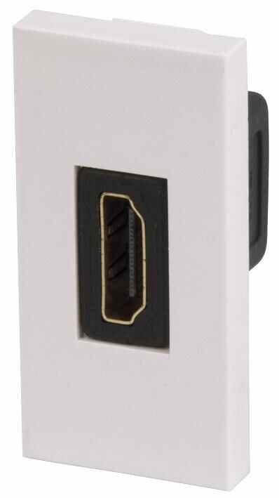 RARAION HDMI 插座嵌入式模塊 白色 25 x 50毫米
