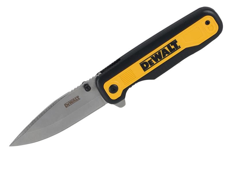 DEWALT Drop Point Folding Pocket Knife with 8.3cm Blade