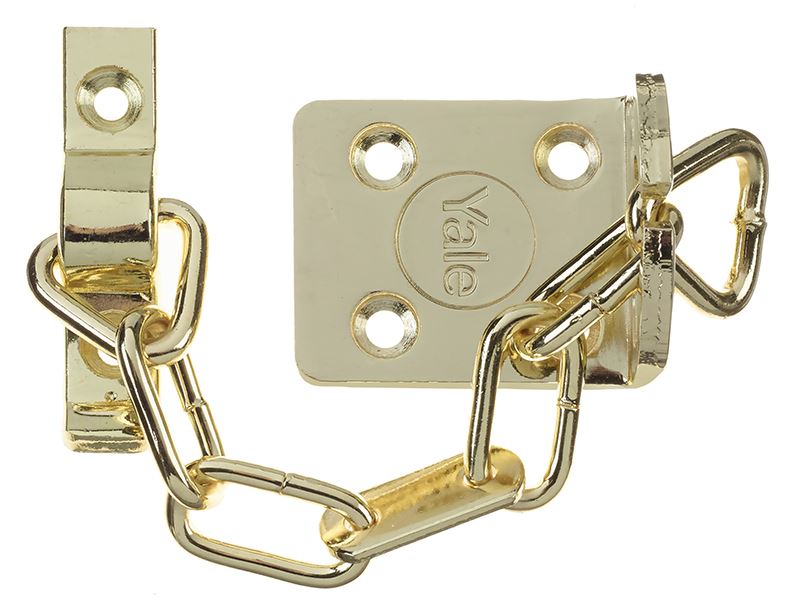 Yale WS6 Security Door Chain, Electro Brass Finish