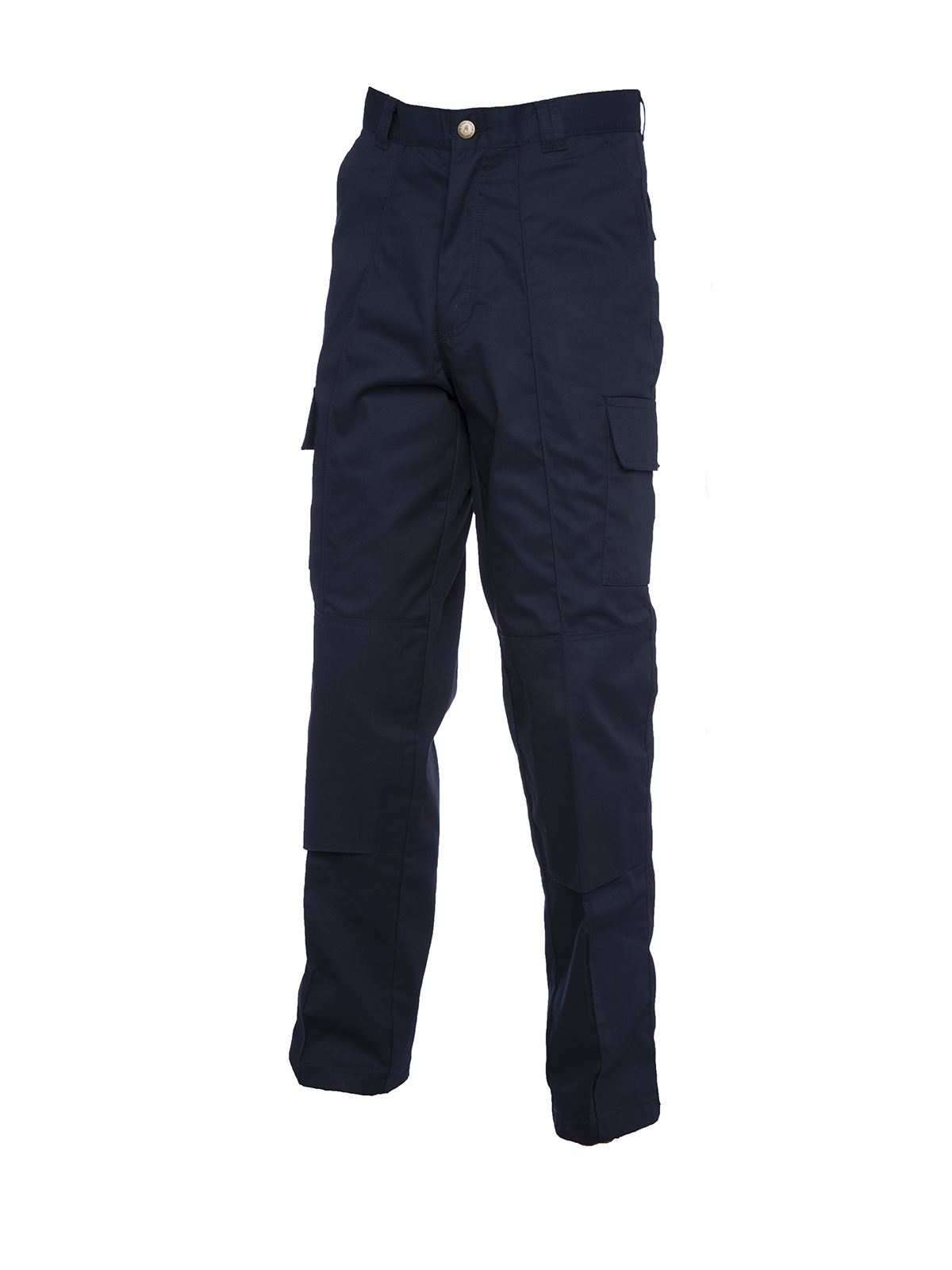 Uneek Unisex Cargo Trousers with Knee Pad Pockets - Navy, Size 34