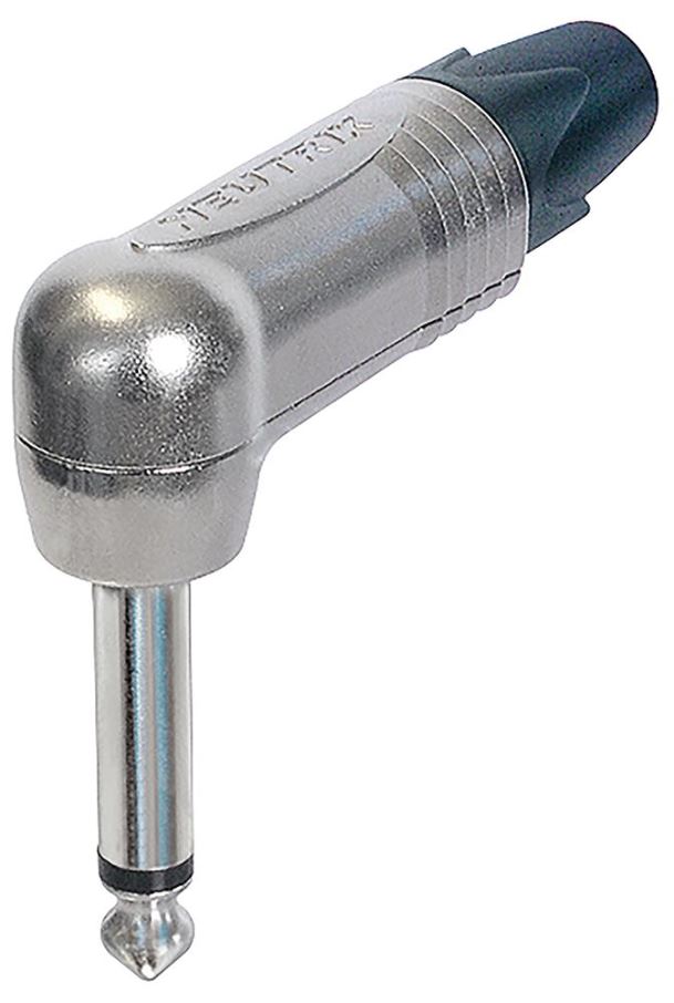 NEUTRIK 6.35mm Mono Jackplug, 90 graden, vernikkeld