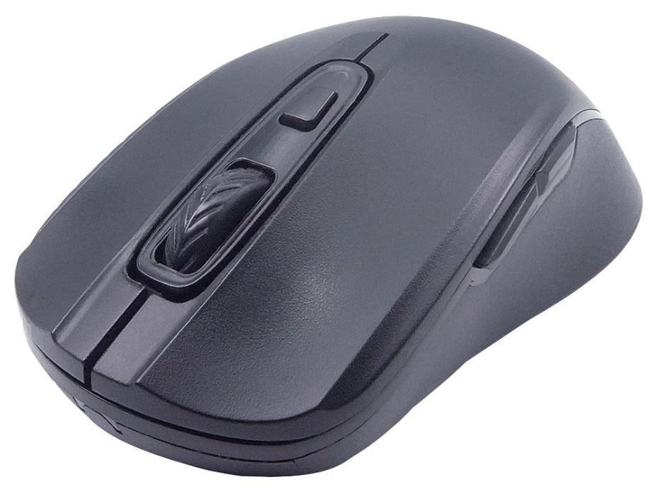 Computer Gear Antibacterial Wireless Optical Mouse - Black, 1600DPI