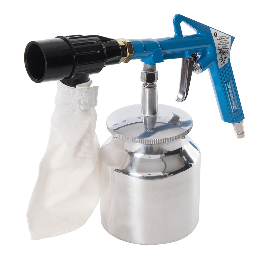 Silverline Kit Sabbiatura Ricircolante con 4 Ugelli, 4 Bar