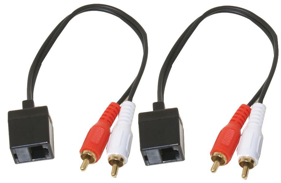 KEENE ELECTRONICS RCA Audio Extender Over Cat5/6, 100m Range
