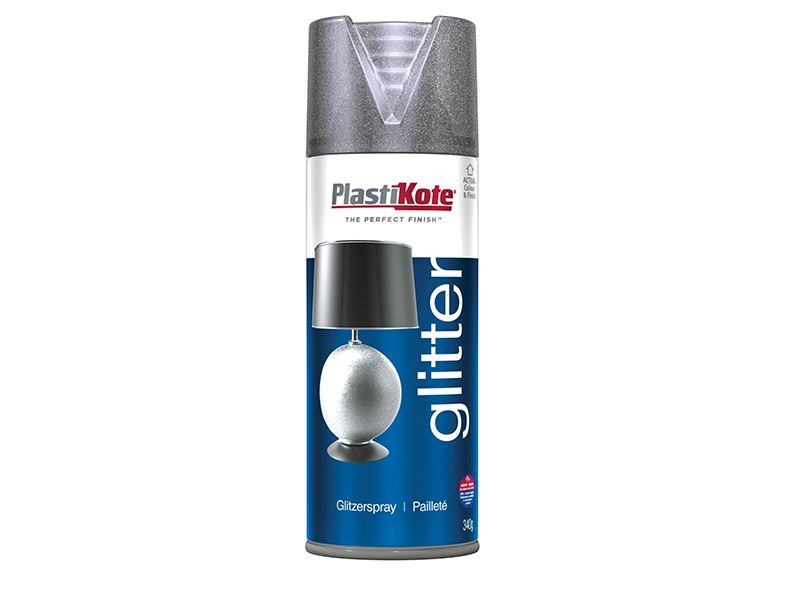 PlastiKote Glitter Effect Spray, Zilver, 400ml
