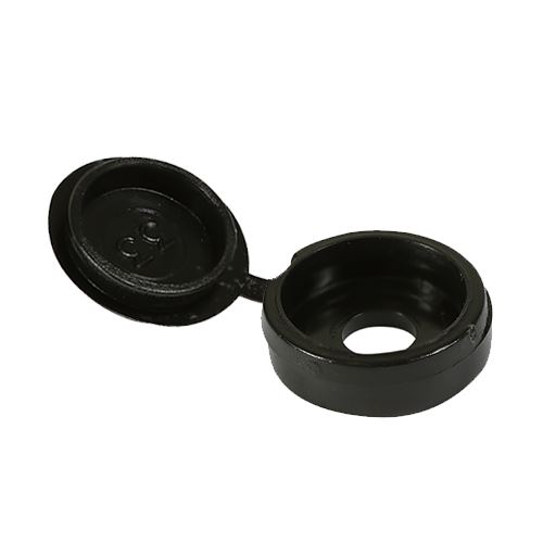 Timco Kleine Zwarte Scharnierende Schroefdopjes (Past op 3.0-4.5mm, 100st)