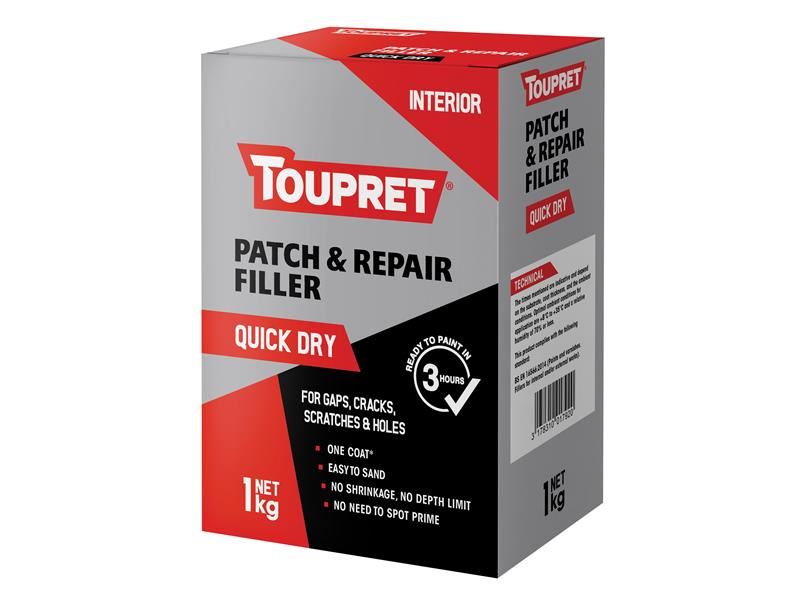 Toupret Quick Dry Patch & Repair Filler, 1kg