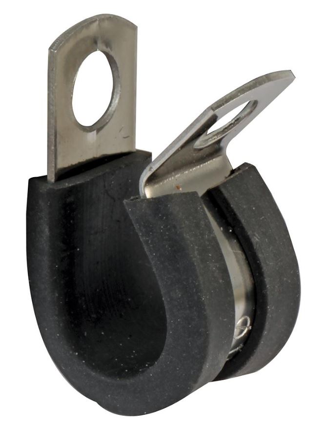 PRO POWER Fascette Portacavo in Acciaio Inox con Guarnizione in Gomma, 5mm, Con