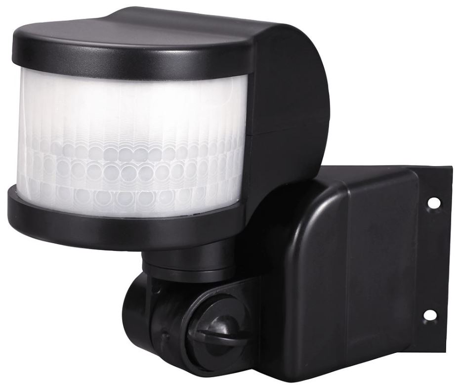 PRO ELEC Capteur PIR 270°, IP44, Noir