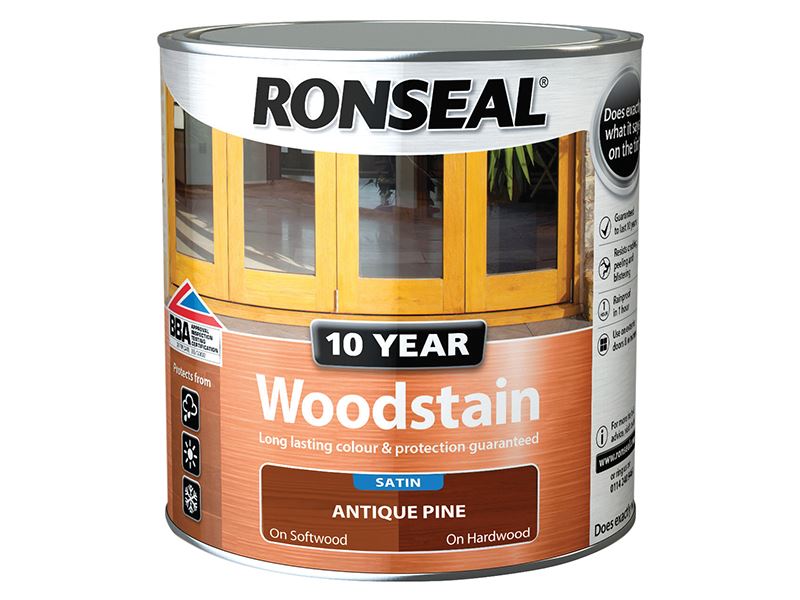 Ronseal 10-Year Woodstain, Antique Pine, 750ml