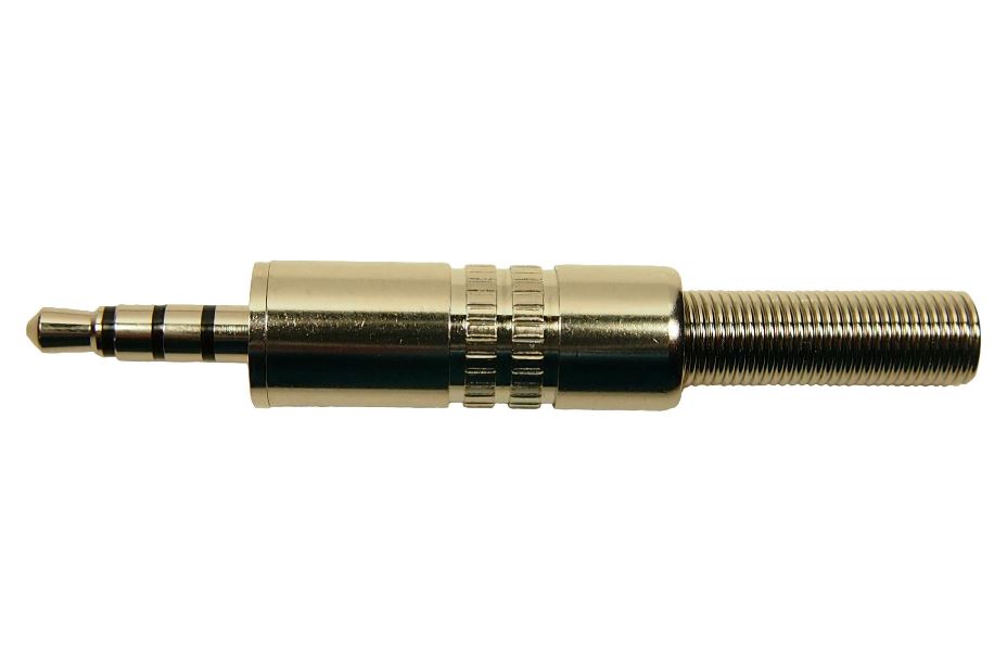 CLIFF 3.5mm 4-Pole Jack Plug, Cable Mount, RFI Shielded