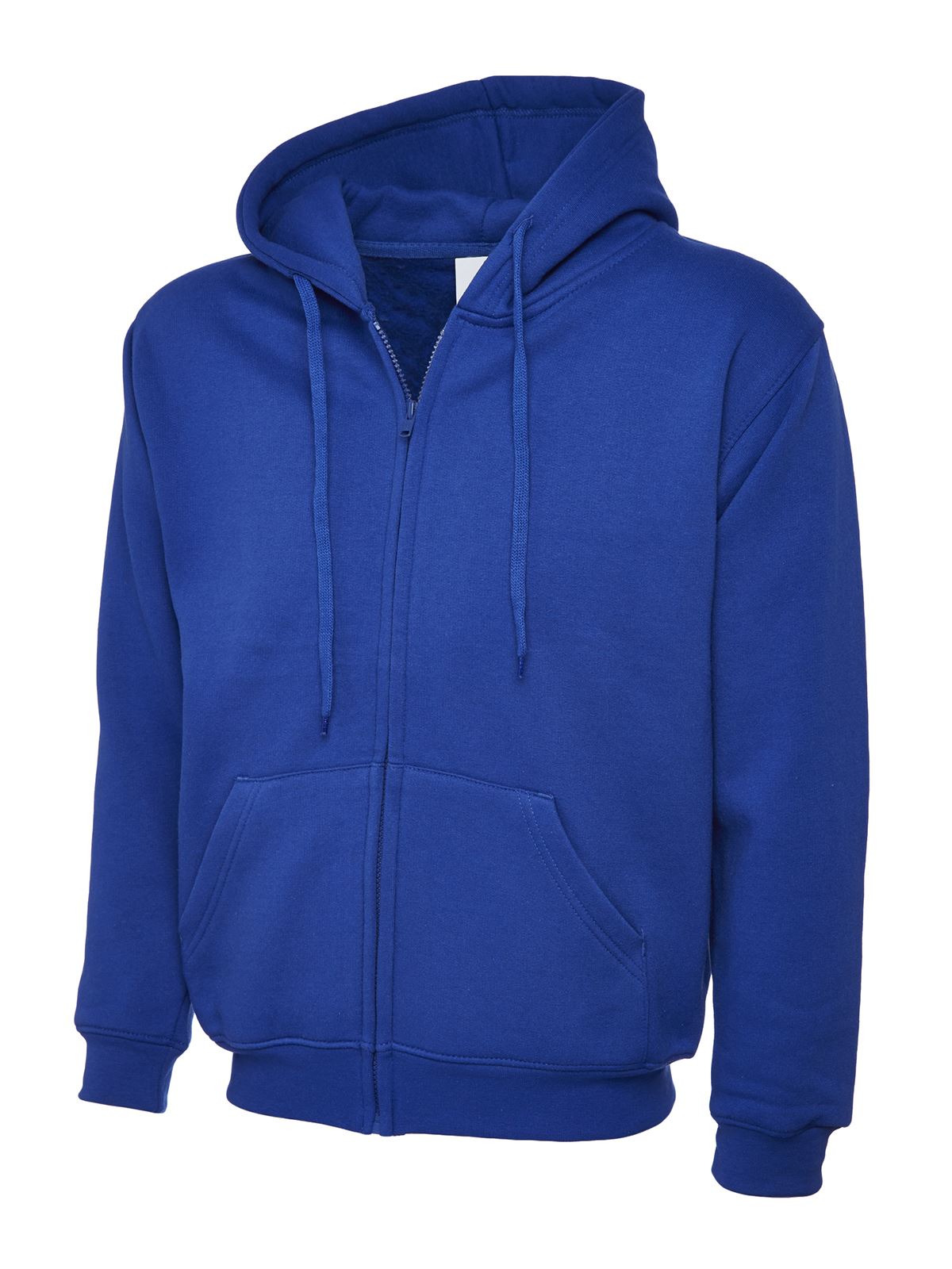 Uneek Classic Full Zip Hooded Sweatshirt - Royal - 3XL