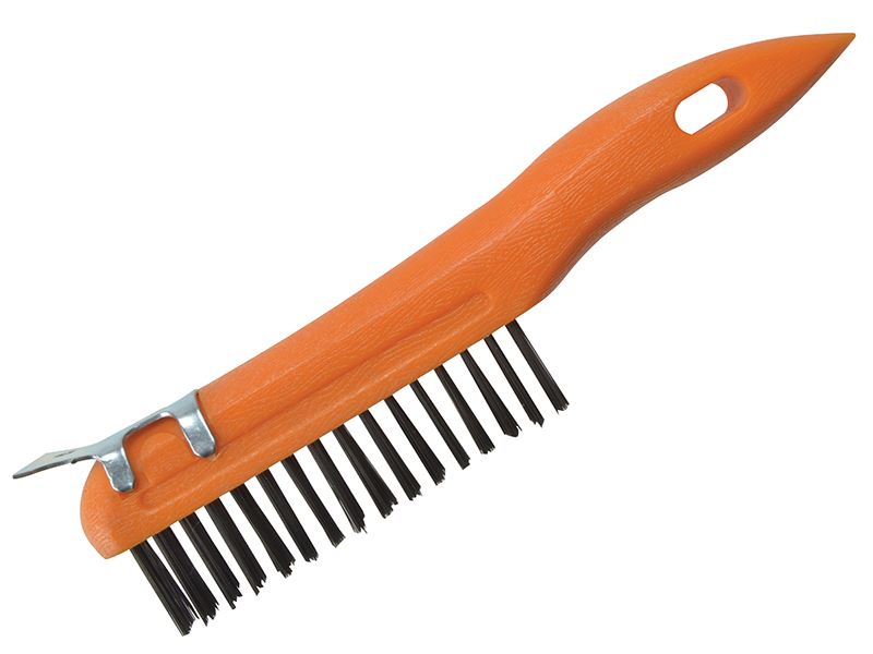 BlueSpot Plastic Wire Brush & Scraper with Polycast Handle
