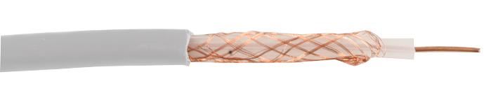 PRO POWER CCA Low Loss Coaxial Cable, White, 100m