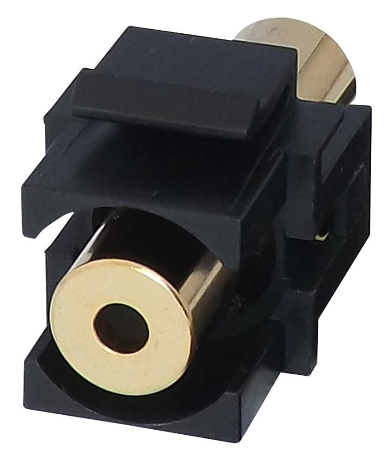 TUK Adattatore Audio Keystone 3.5mm, Nero, Placcatura Oro