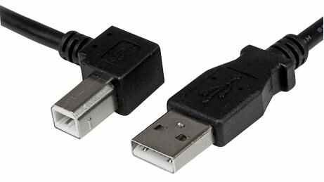 Câble USB A vers USB B angle gauche StarTech, 1m, Noir