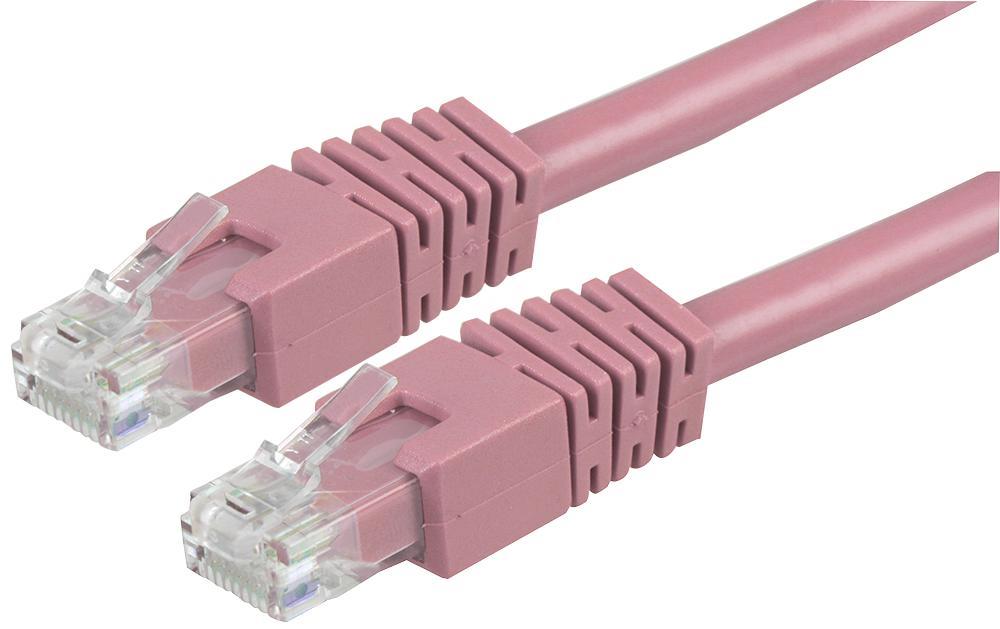 PRO SIGNAL RJ45 Male to Male Cat6 UTP Ethernet Cable, 1m Pink