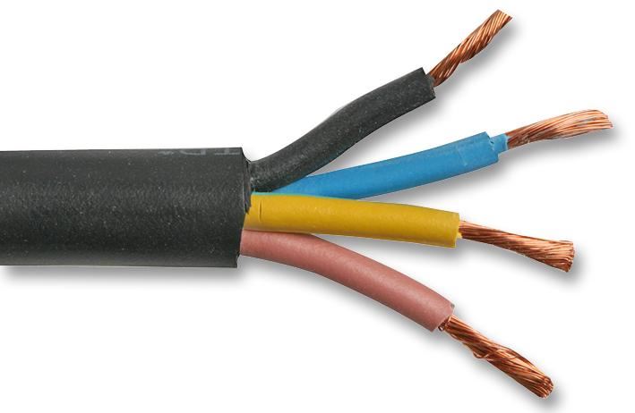 PRO POWER - H07RN-F 4-adriges Gummikabel Schwarz 1mm² 50m