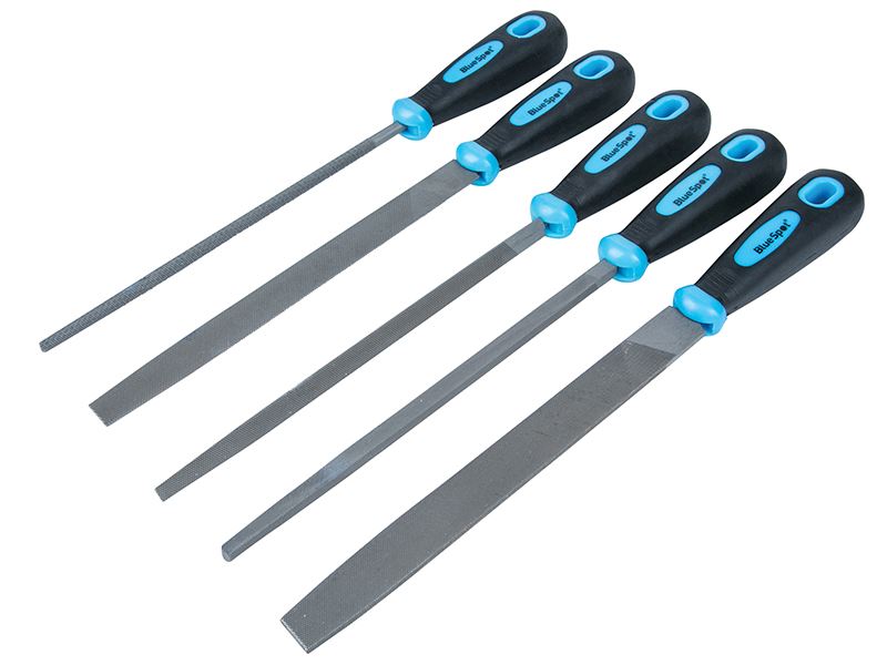 BlueSpot Tools 5-Piece Soft Grip Handled File Set