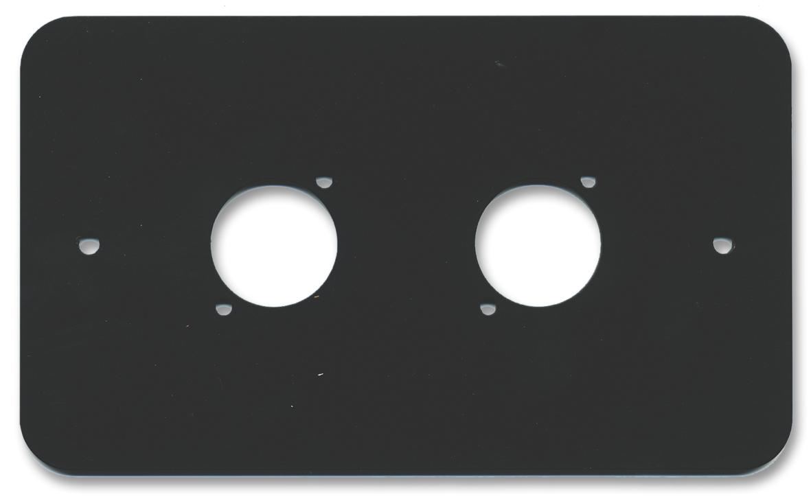 PENN ELCOM - Pláta Balla Dúbailte XLR/Speakon/RJ45, Dubh