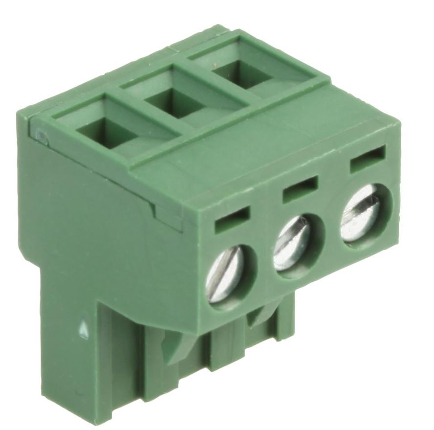 MULTICOMP PRO - Terminal Blok Plag 5.08mm, 3 Laluan, 26AWG hingga 12AWG, 16A