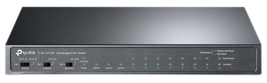 TP-LINK Switch de 8 Portas PoE+ com Portas Gigabit e Slot SFP