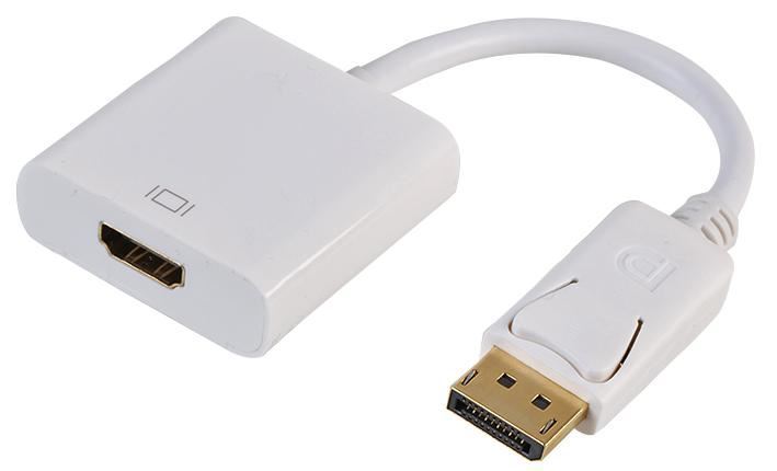 PRO SIGNAL DisplayPort naar HDMI Adapter, 200mm, Wit