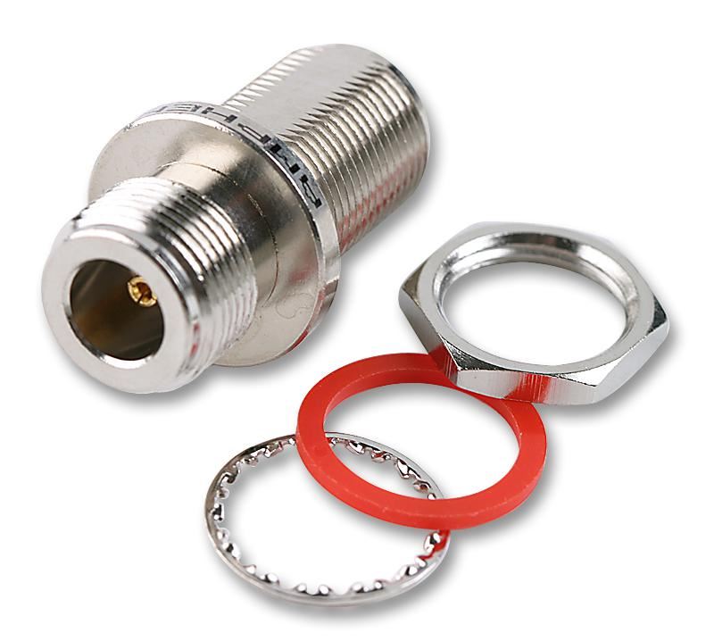 Amphenol Adattatore Bulkhead Jack a Jack Serie N, Ottone, 50Ω