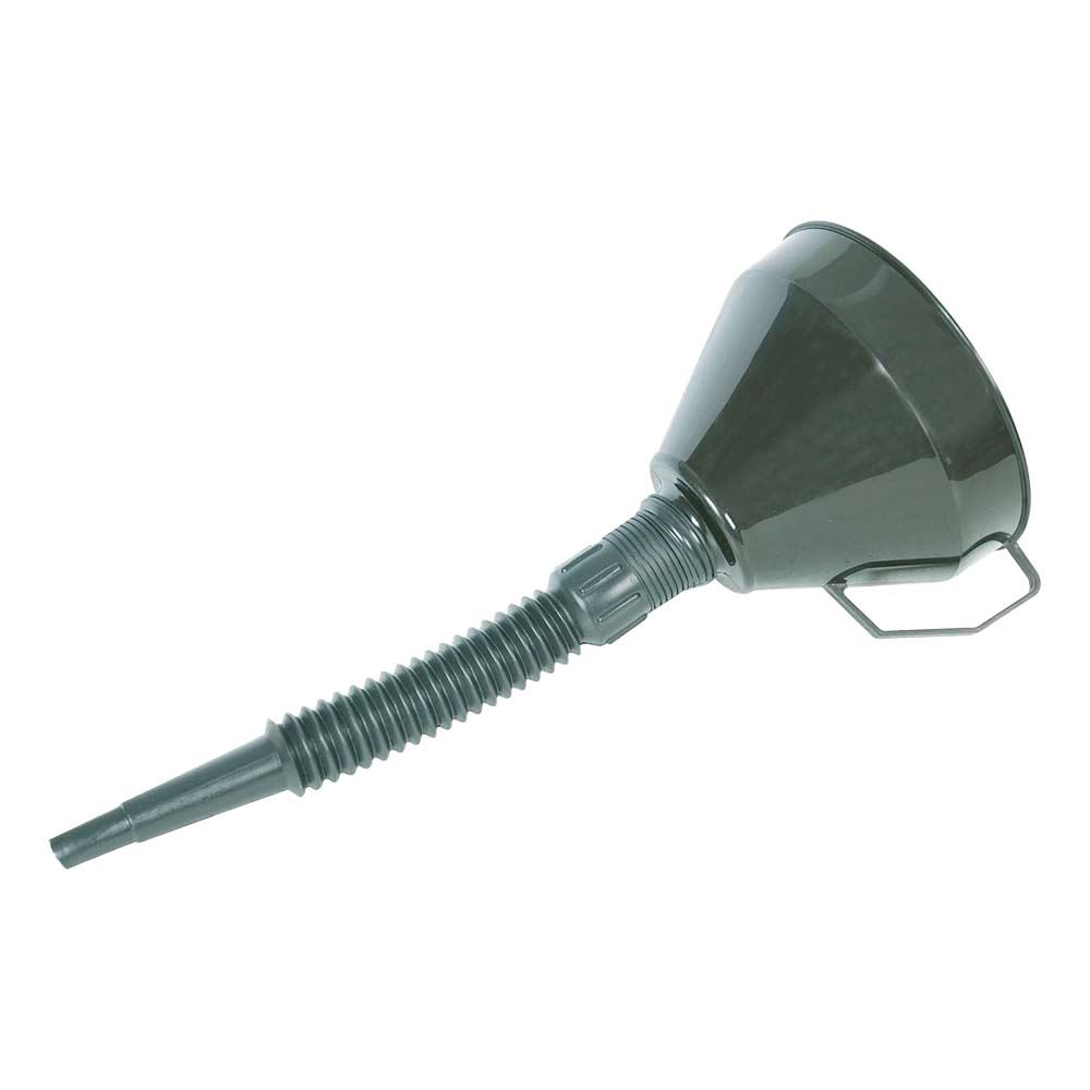 Silverline Plastic Funnel with Spout & Brass Filter, 160mm