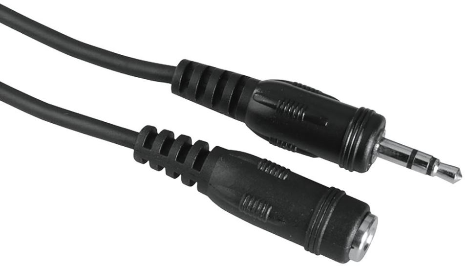 HAMA Cabo Extensão Estéreo 3,5mm, 2,5m