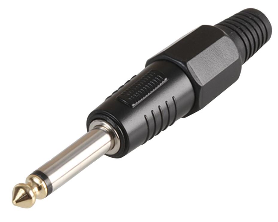 PRO SIGNAL 6.35mm モノジャックプラグ ニッケルメッキ ケーブルマウント