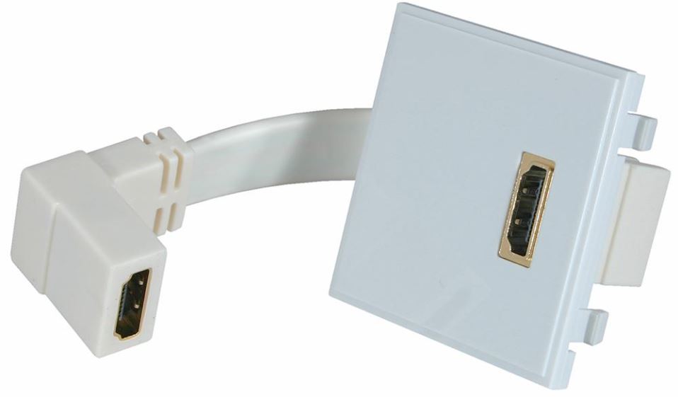 TRIAX HDMI Socket Module with Fly-Lead, White