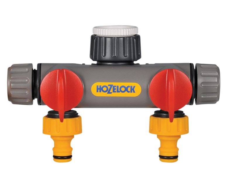 Hozelock 2252 2-웨이 탭 커넥터, 1/2-1인치 BSP