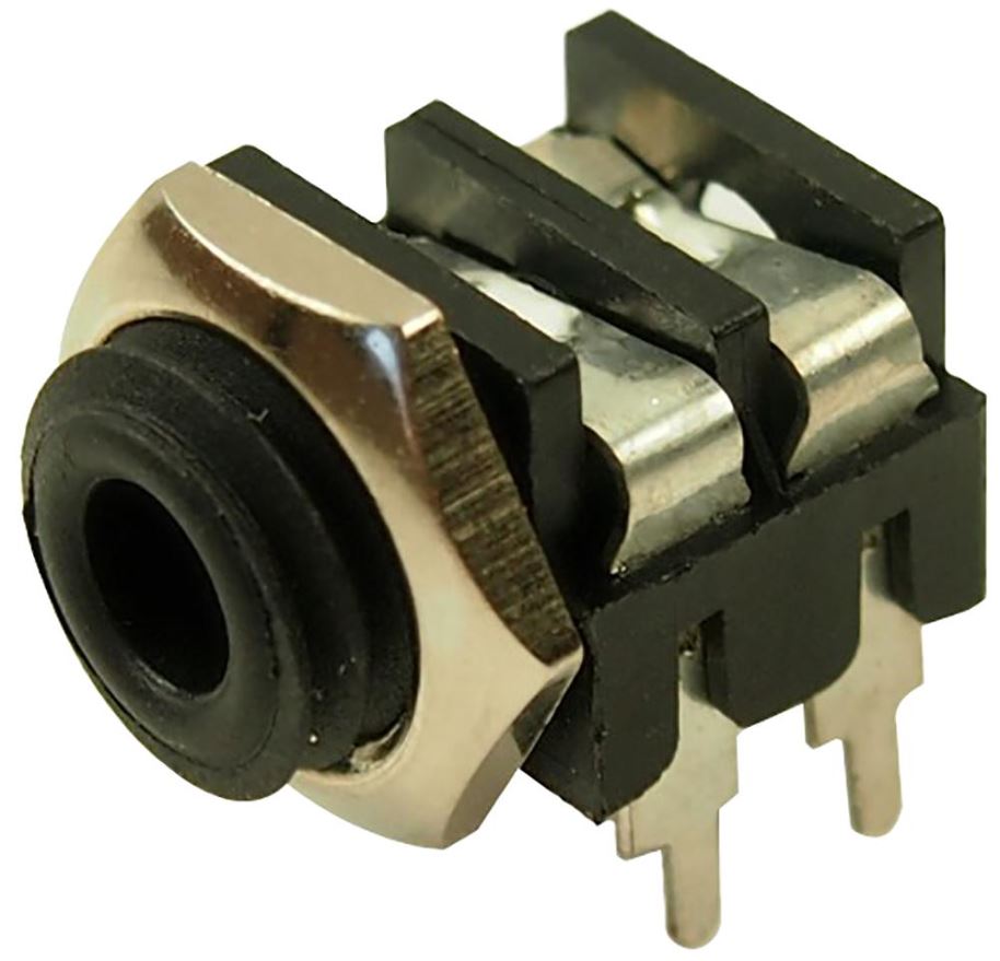 Cliff Electronic שקע ג'ק מונו 3.5 מ''מ, התקנת לוח מעגלים, שחור