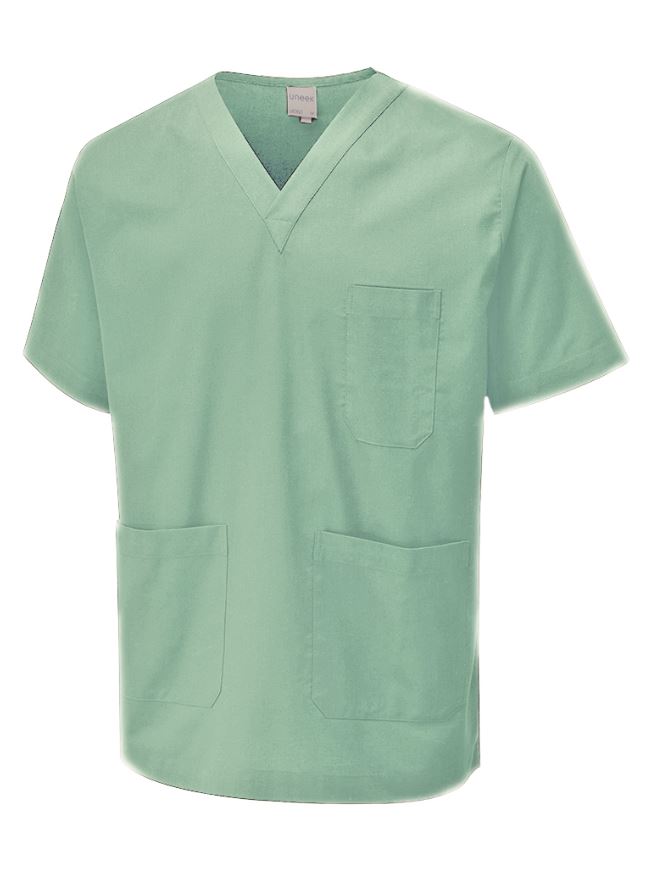 Uneek Unisex Scrub Tunic - 65% Polyester 35% Cotton - Aqua - 2XL