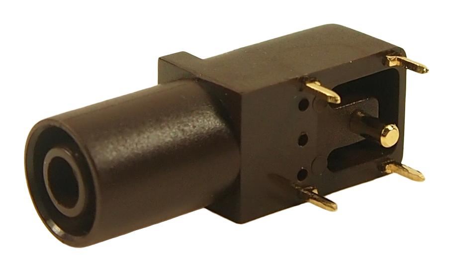 CLIFF ELECTRONIC COMPONENTS 4mm 直角バナナソケット PCB取り付け 24A 茶