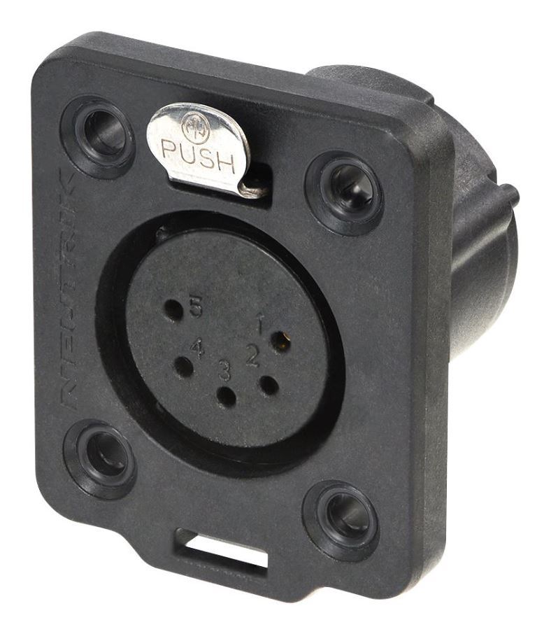 NEUTRIK NC5FDX-TOP Conector Chassis XLR 5 Polos, IP65