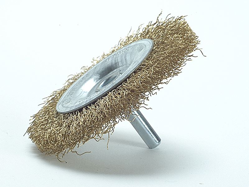 Brosse à fil métallique en laiton Lessmann 75x10mm, jauge 0,25mm