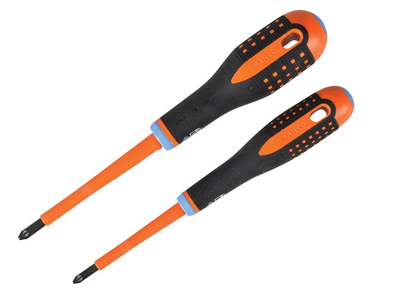Bahco BE-9890S ERGO VDE Insulated Screwdriver Set, 2 Piece