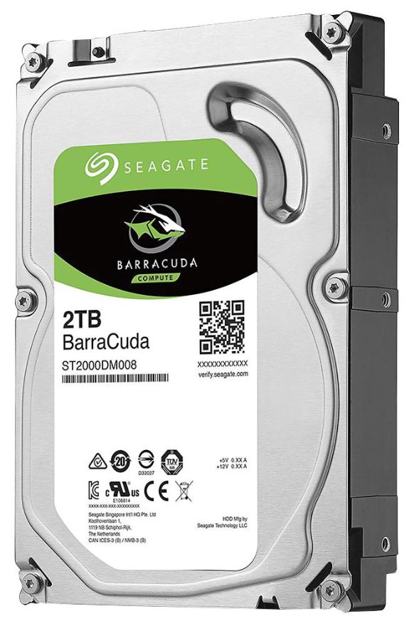SEAGATE BarraCuda Disco Duro Interno 3.5 pulgadas, 2TB, 7200rpm