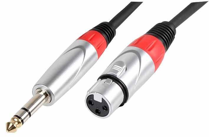 PULSE - 6,35mm (1/4 Zoll) 3-Pol-Klinkenstecker auf XLR-Buchsen-Kabel, 1m