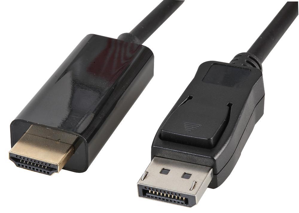PRO SIGNAL DisplayPort-zu-HDMI-Kabel, 1m schwarz